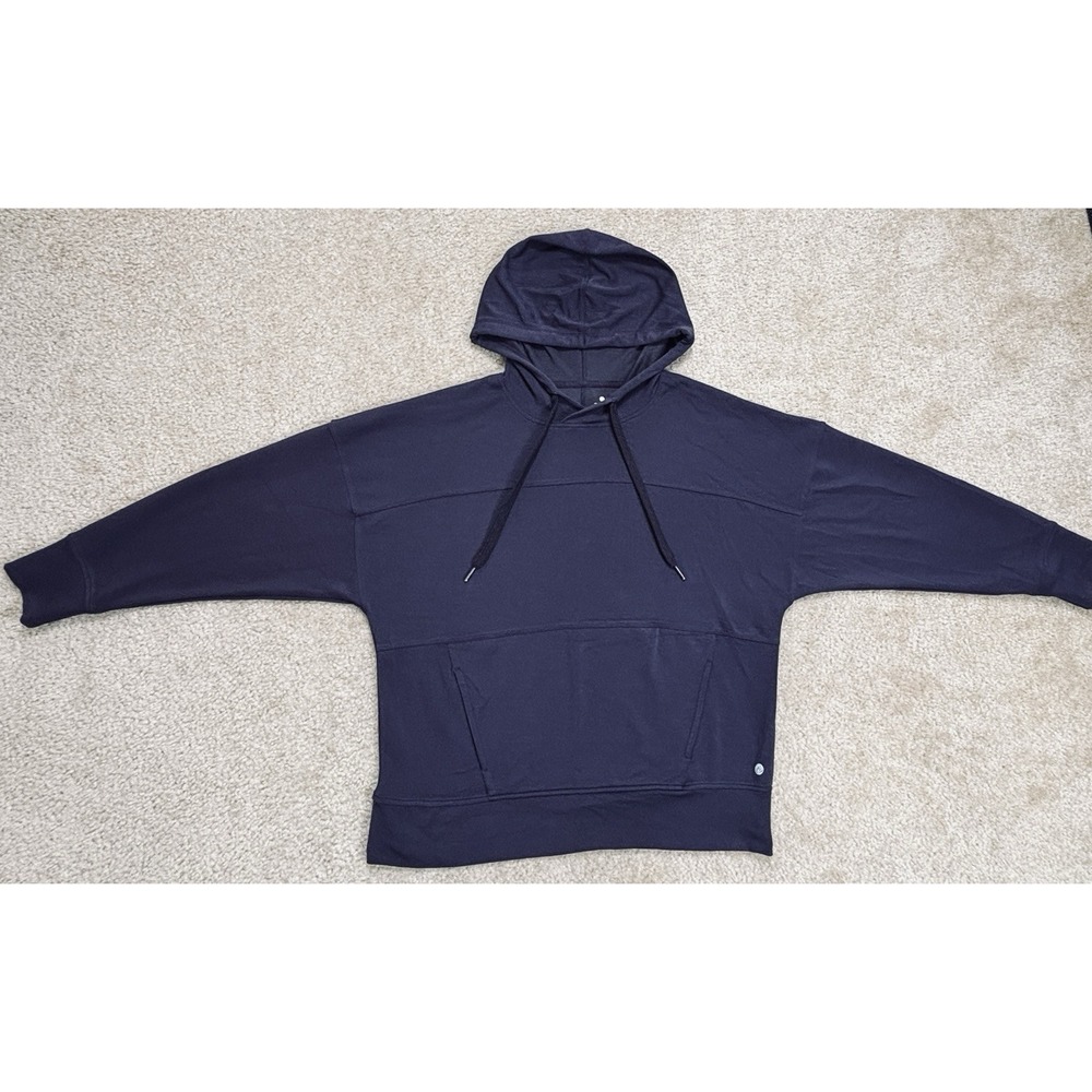 Apana Yoga Style Hoodie Purple Pullover Kangaroo Pocket Women Medium
